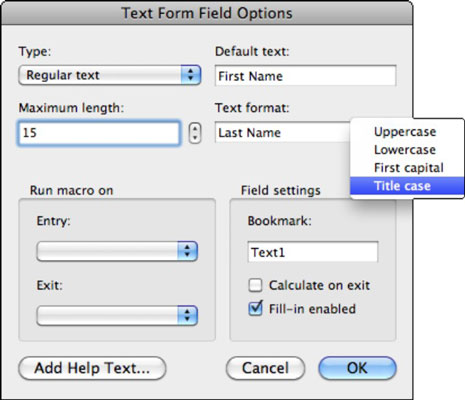 word for mac form with text guide in text box